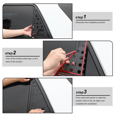 For 2010-2023 Toyota 4Runner C-pillar Triangular Window Glass Plate Trim Cover