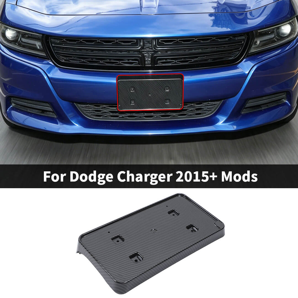 For 2015+ Dodge Charger Front license plate Seat Bracket Decor Trim