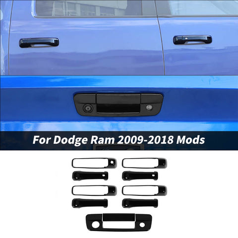 For 2009-2018 Dodge RAM Car Door Handle Rear Tailgate W/Keyhole Trim Cover