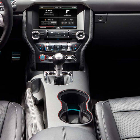 For 2015-2023 Ford Mustang Front Water Cup Holder Decoration Cover Trim Frame