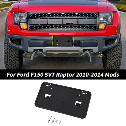 For 2010-2014 Ford F150 SVT Raptor Front Bumper License Plate Mounting Bracket