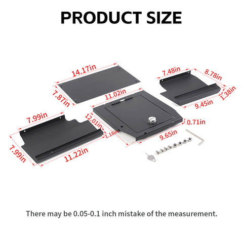 For 2021+ Ford F150 Car Lockable Console Armrest Safe Storage Box Combination Lock