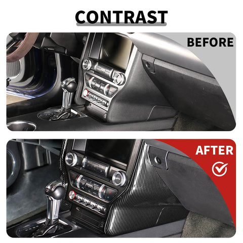 For 2015-2023 Ford Mustang Interior Center Console Side Dashboard Panel Cover Trim