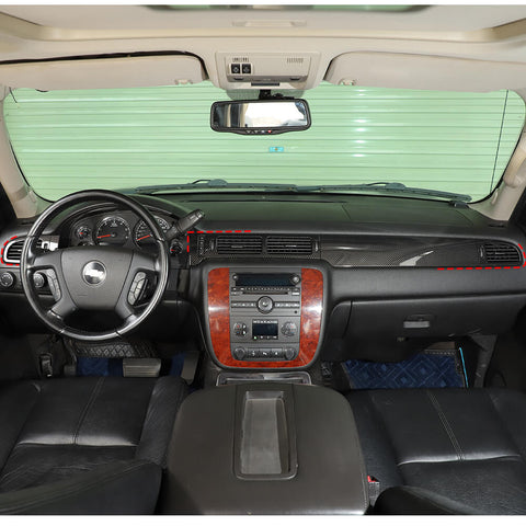 For 2007-2013 Chevy Suburban/Tahoe/Avalanche/GMC-YUKON/GMC-SIERRA Interior Center Console Decoration Cover Trim Kit