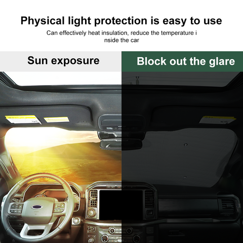 For Ford F150 2021+ Front Windshield Foldable Sunshade Sun Shade Visor Anti UV