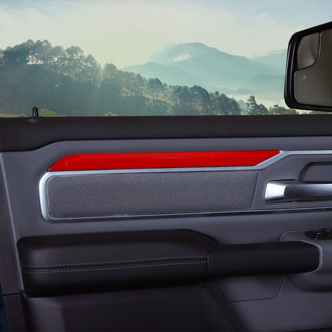 For 2018+ Dodge RAM Interior Car Door Decoration Strips Trim Cover