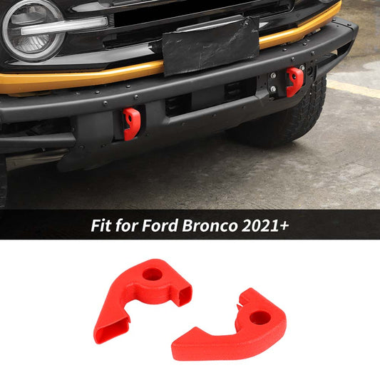 For 2021+ Ford Bronco Front Bumper Track Tow Hook Trailer Trim Cover Protect