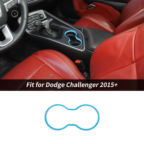 Front Cup Holder Ring Trim Decor Cover Bezel Fit For Dodge Challenger 2015+ Accessories | CheroCar