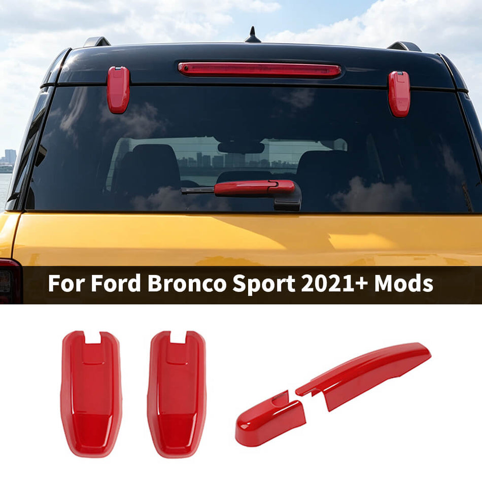 For 2021+ Ford Bronco Sport Rear Wiper Tailgate Glass Hinge Panel Cover Trim Kit (4 pcs)