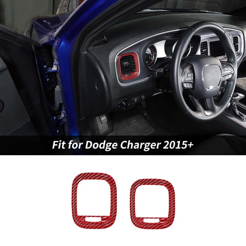 Dashboard Side AC Air Vent Outlet Decor Trim Cover For Dodge Charger 2015+ Accessories | CheroCar