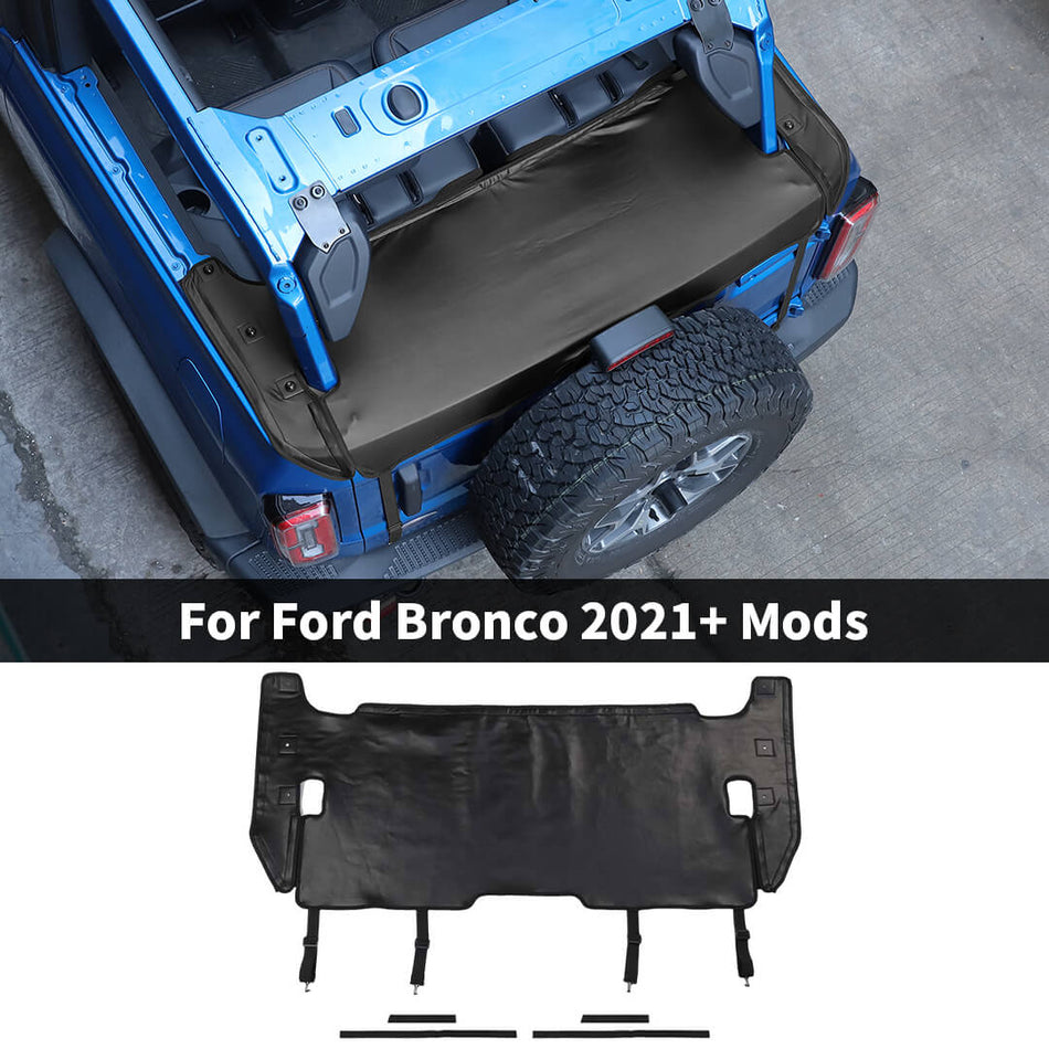 For 2021+ Ford Bronco Leather Rear Trunk Soft Top Bikini Isolation Cover Accessories