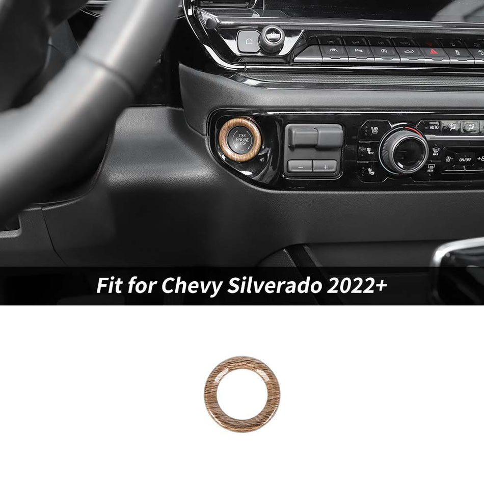 For 2022+ Chevy Silverado Engine Start Stop Button Frame Decor Bezel Trim Cover