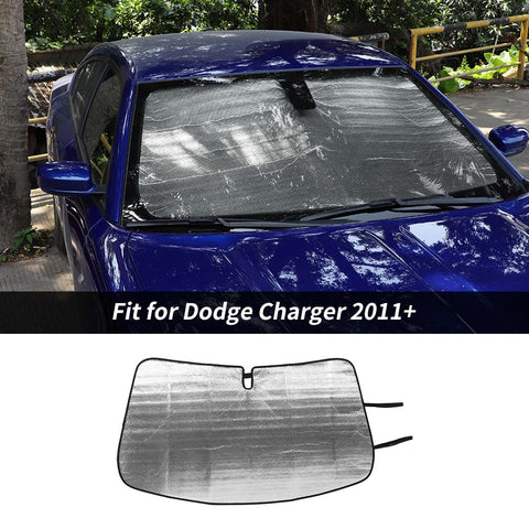 Front Windshield Sunshade Sun Heat Protector Sun Visor For Dodge Charger 2011+ Accessories | CheroCar