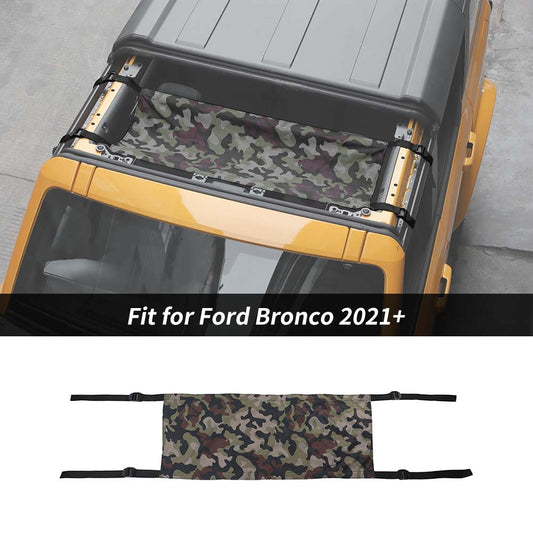 For 2021+ Ford Bronco Roof Hammock Mesh Sunshade Heat insulation Net B-Style