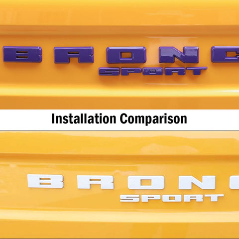 For 2021+ Ford Bronco Sport Rear Grille Logo Letters Decals Stickers Cover