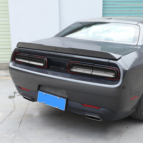 For 2015+ Dodge Challenger Smoked Black Rear Tail Light /Wheel Eyebrow Lamp Cover Trim Kit