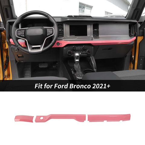 Center Console Dashboard Cover Decor Trim Strip for Ford Bronco 2021+｜CheroCar