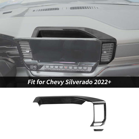 Central Control Navigation GPS Panel Trim Cover Decor For Chevy Silverado 2022+ Accessories | CheroCar