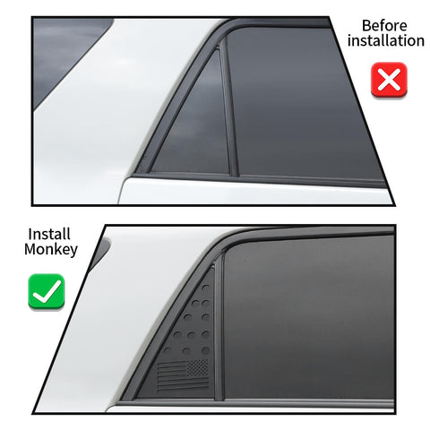 For 2010-2023 Toyota 4Runner C-pillar Triangular Window Glass Plate Trim Cover
