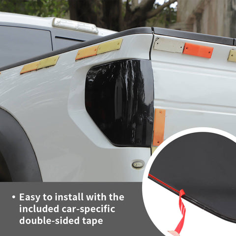 For 2009-2014 Ford F150 Raptor Tail Light Lamp Cover Trim Overlay Smoked Black