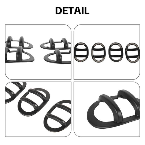 For 2009-2014 Ford F150 Raptor Front & Rear Light Lamp Guard Frame Trim Cover Black