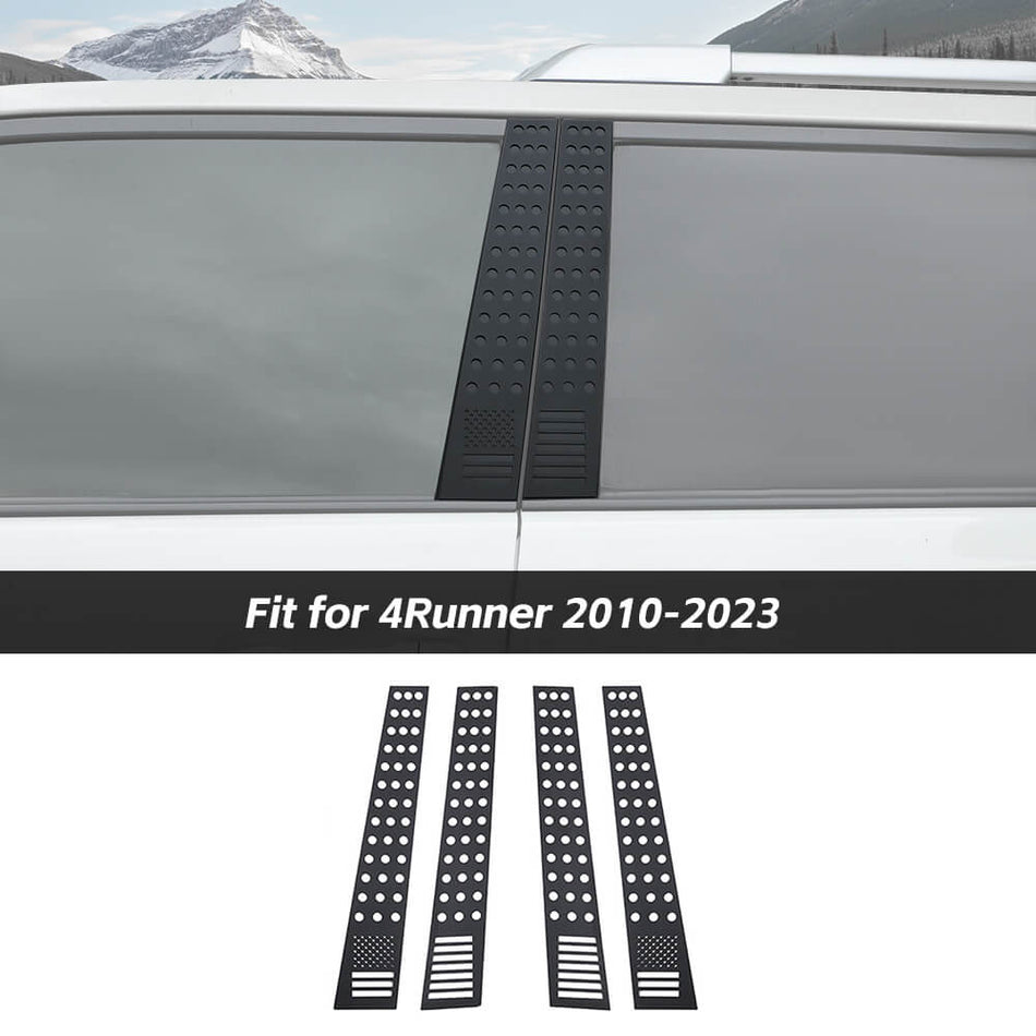 For 2010-2023 Toyota 4Runner Window B-Pillar Posts Cover Trim