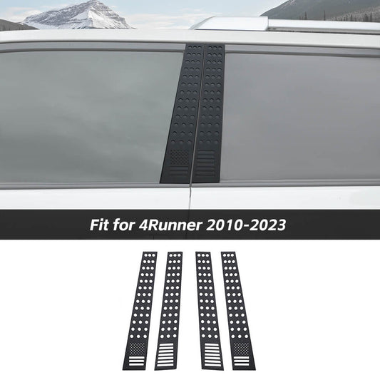For 2010-2023 Toyota 4Runner Center B Pillar Window Protector Decor Cover Sticker Trim