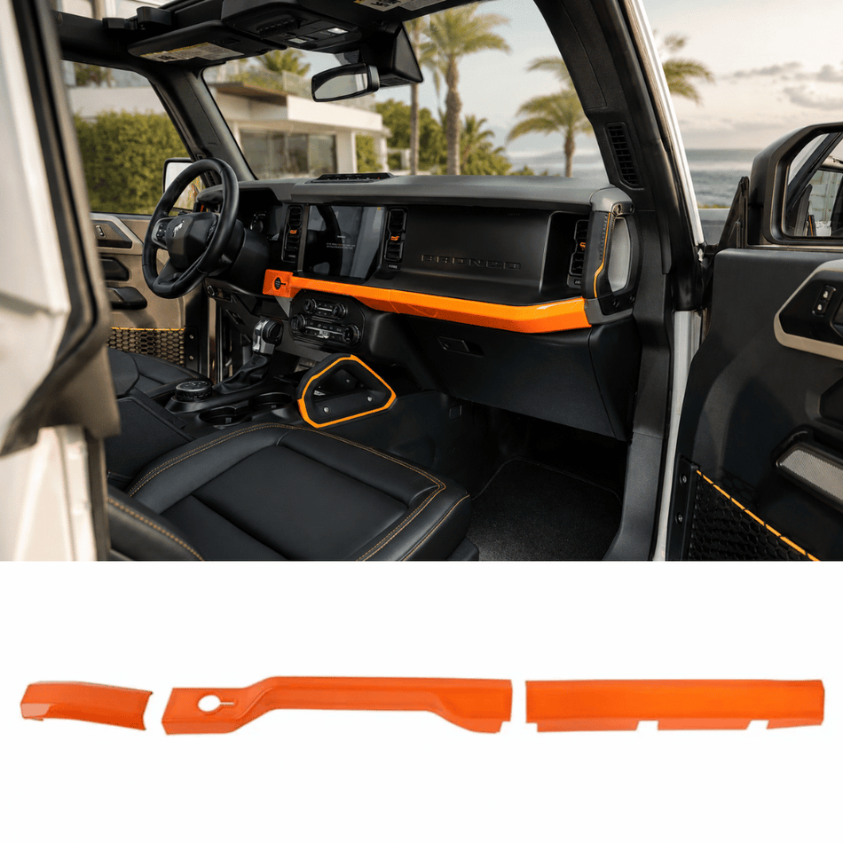 For 2021+ Ford Bronco Center Console Dashboard Cover Decor Trim Strip