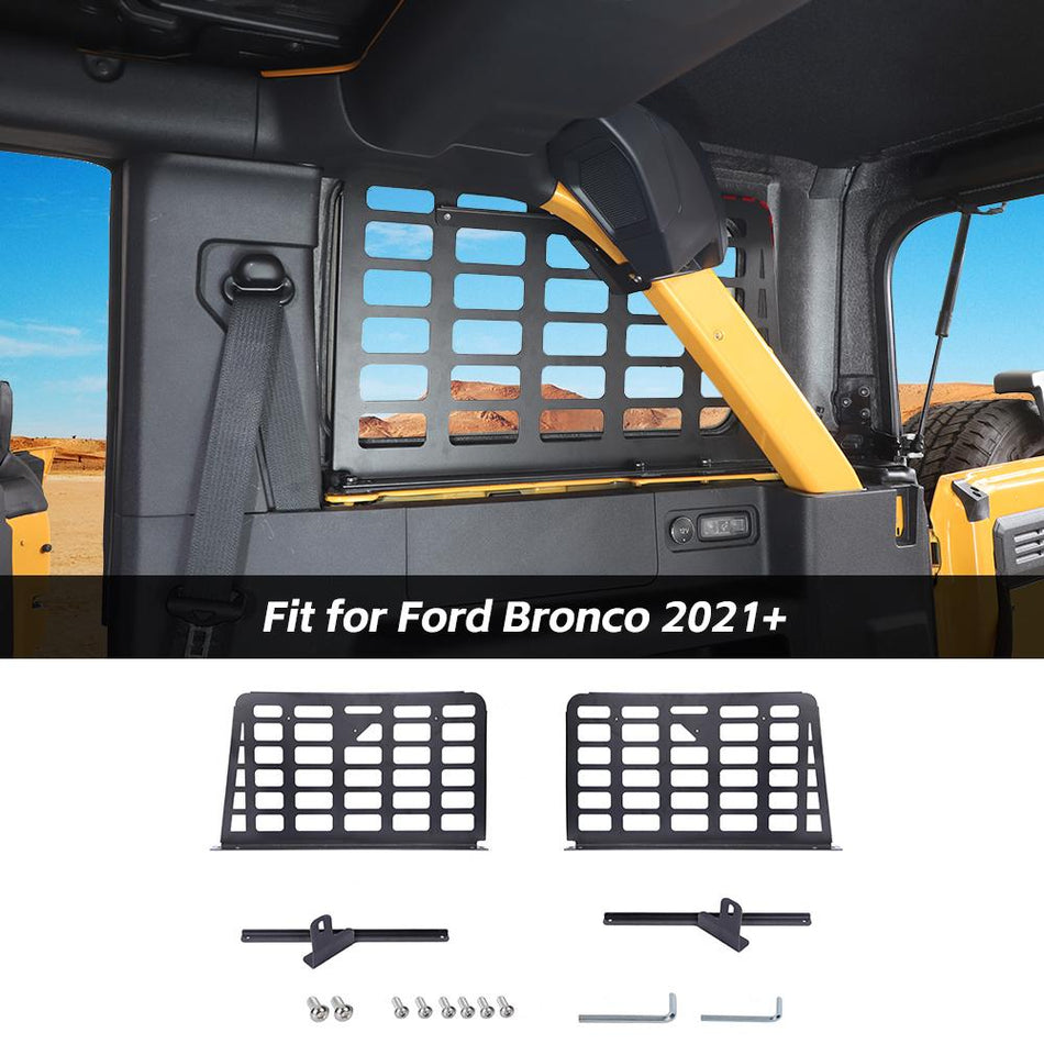 For 2021+ Ford Bronco 2/4-Door Metal Trunk Side Storage Hanging Plate Rack Carrier