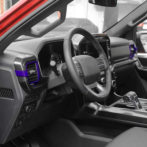 For 2021+ Ford F150 31 x Inner Center Console & Car Door Cover Trim Kit 4 Door Purple