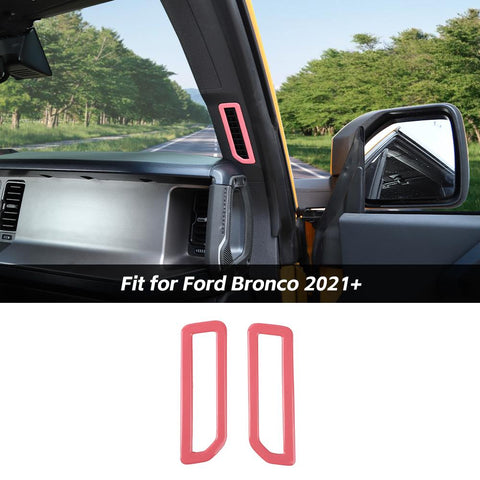 A-Pillar Air Condition Vent Outlet Decor Cover Trim For Ford Bronco 2021+ Accessories | CheroCar