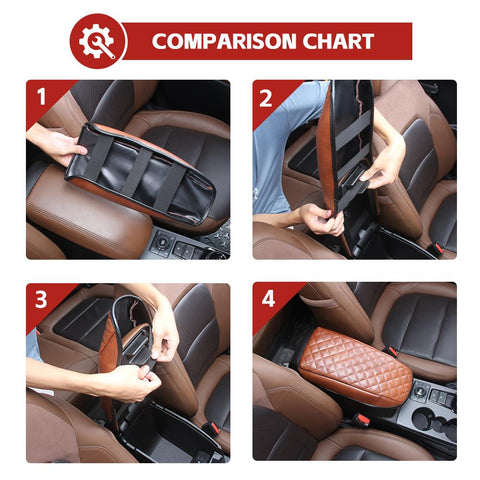 Center Console Armrest Box Cover Pad Protect Leather For Ford Bronco Sport 2021+ Accessories | CheroCar