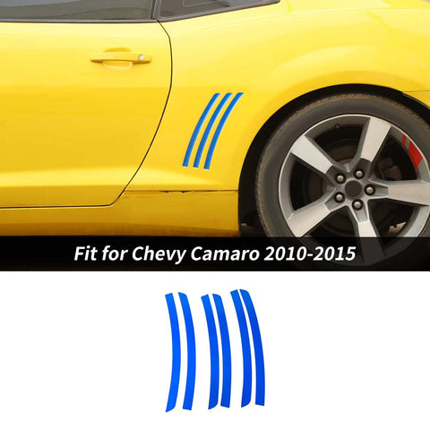 6 x Side Fender Vent Stripe Panel Insert Sticker Decal Stickers For Chevy Camaro 2010-2015 Accessories | CheroCar