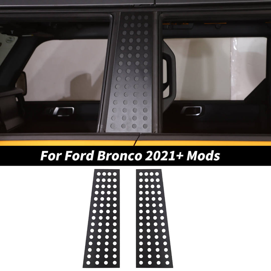For 2021+ Ford Bronco Aluminum Alloy Window B-Pillar Post Cover Trim Decor
