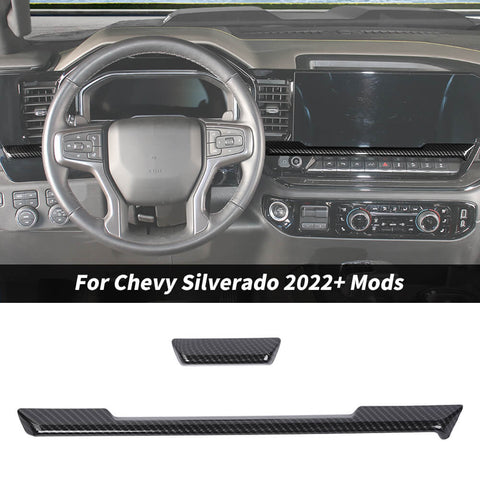 For 2022+ Chevy Silverado Interior Center Console Dash Panel Trim Overlay