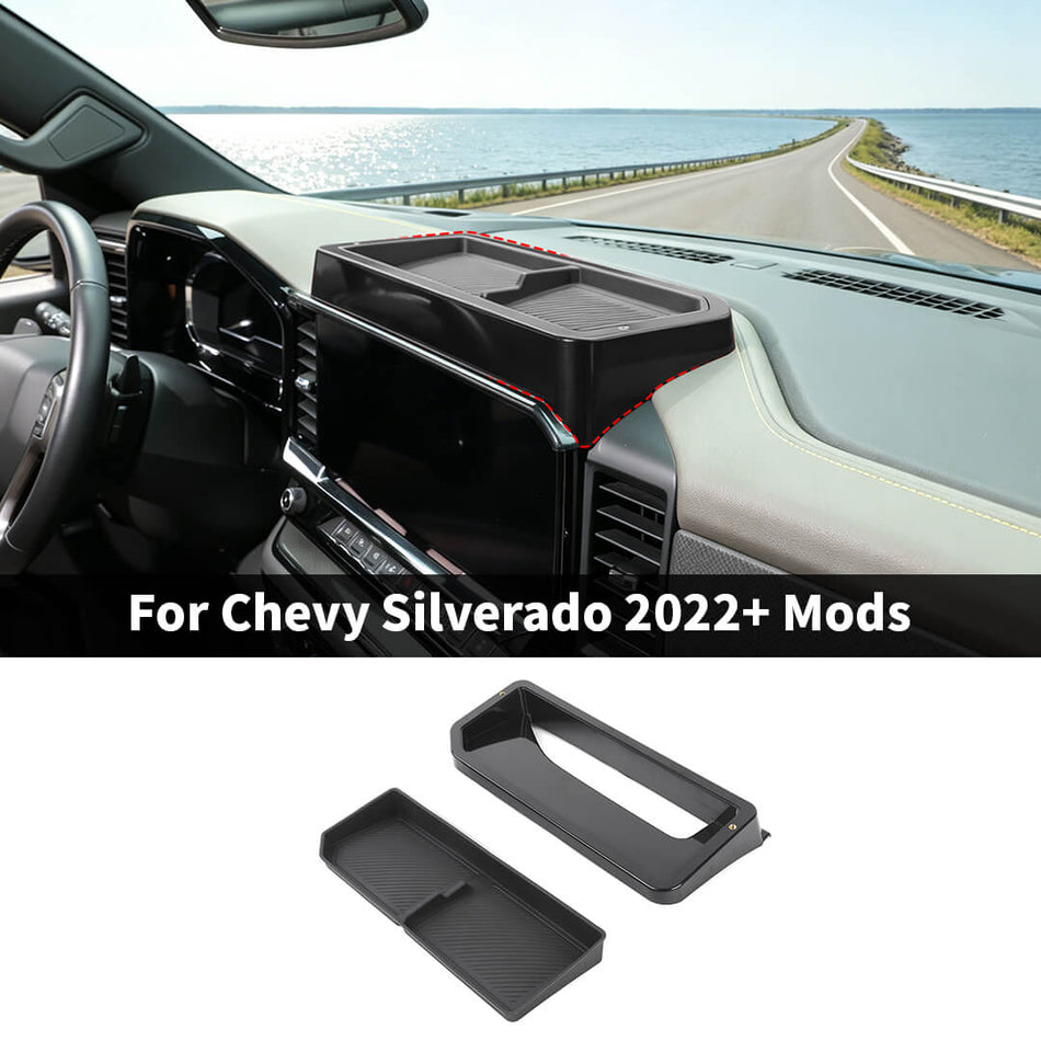 For 2022+ Chevy Silverado Dash Center Console Storage Box Tray Organizer