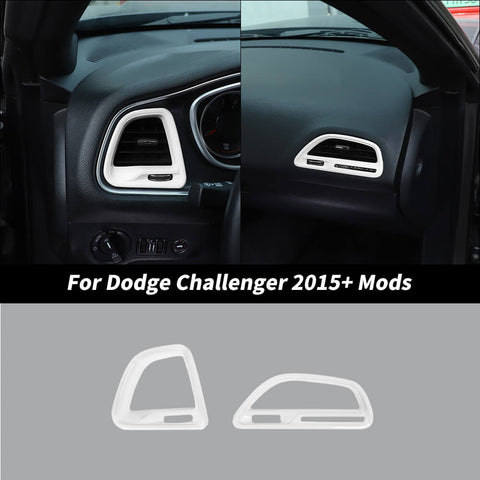 For 2015+ Dodge Challenger Dashboard Side Air Vent Outlet Cover Trim
