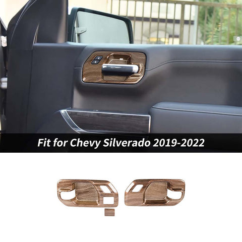 Interior Door Handle Bowl Decor Cover Trim For Chevy Silverado/GMC Sierra 2019-2022 2-Door Accessories | CheroCar