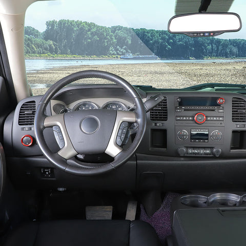 For 2007-2013 Chevy Silverado/GMC-SIERRA Headlight CD Switch Knob Ring Trim Cover