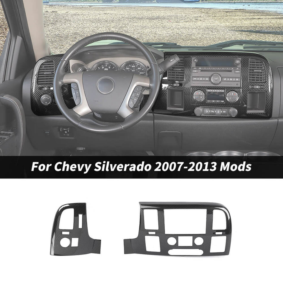 For 2007-2013 Chevy Silverado/GMC SIERRA Center Console Vent Dash Trim Cover (Automatic Climate Control Only)