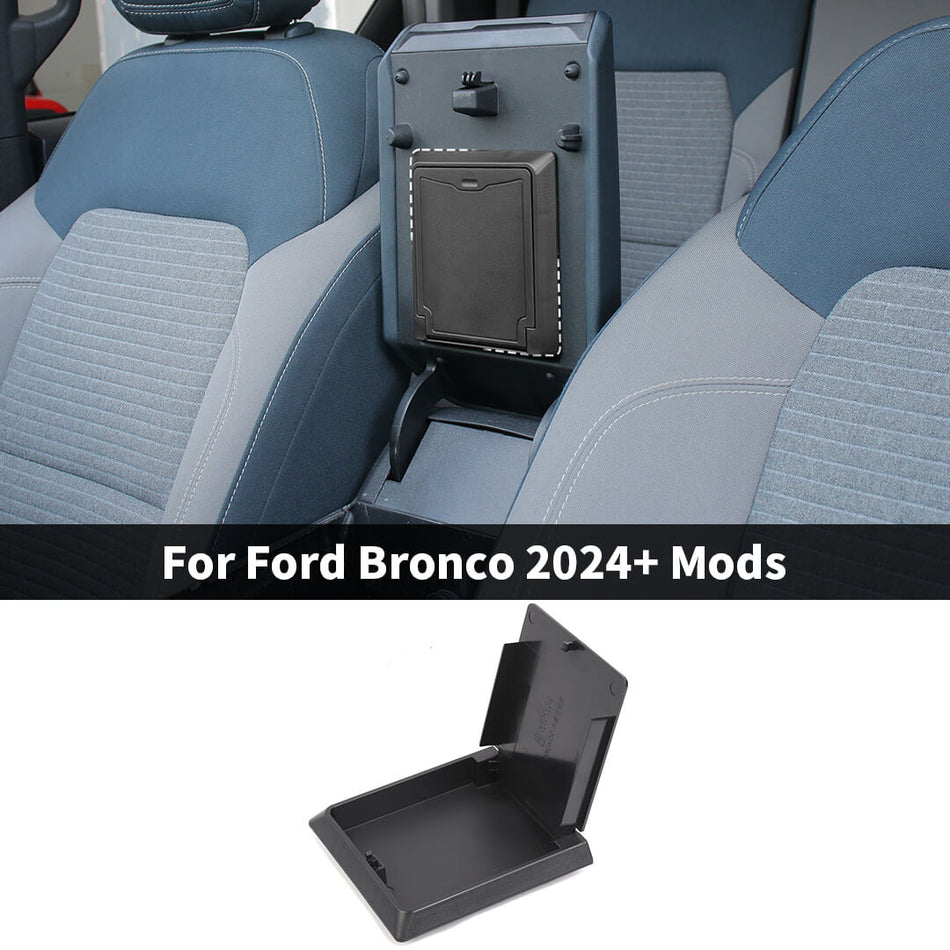 For 2024+ Ford Bronco Interior Console Armrest Box Mounting Hidden Storage Box Tray
