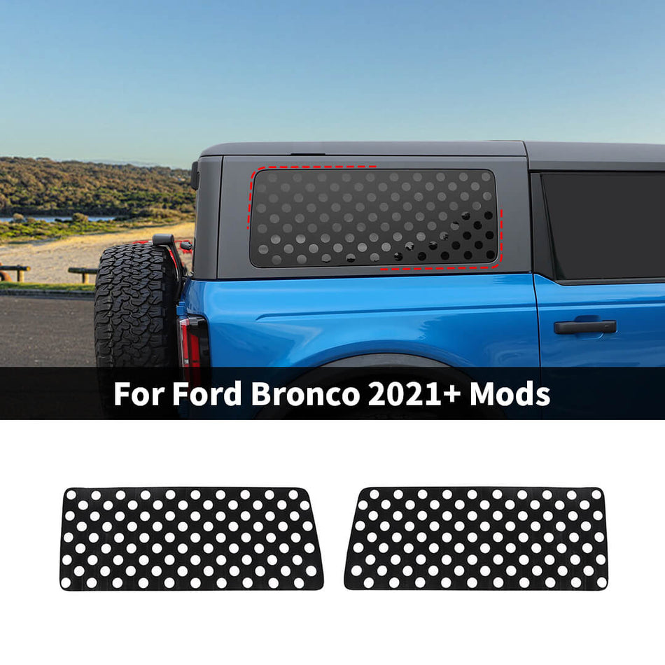 For 2021+ Ford Bronco 2 Door Rear Window Sticker Decal Trim Cover（2 pcs）