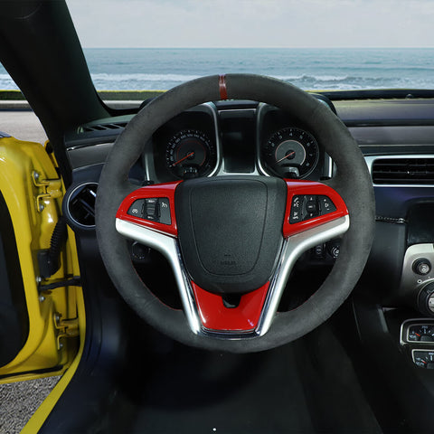 For 2012-2015 Chevy Camaro Interior Steering Wheel Cover Trim Bezels