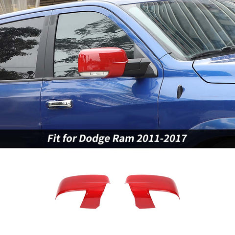 Side Rear-view Mirror Cover Trim Decor For Dodge Ram 2011-2017 Black Accessories | CheroCar