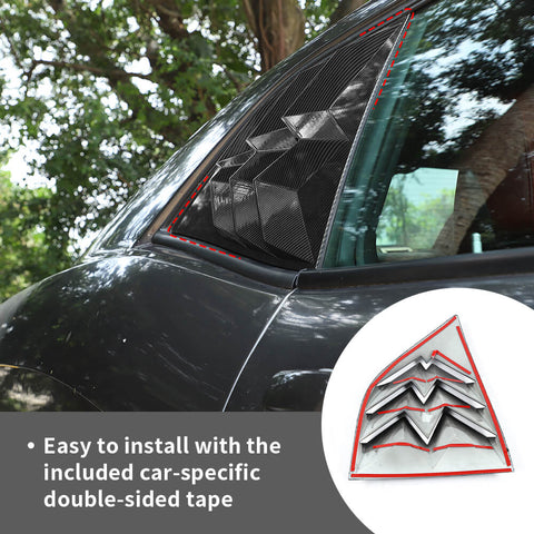 For 2010+ Dodge Challenger Rear Window Blinds Cover LouverTrim