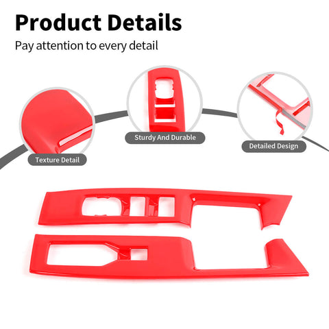 For 2021+ Ford F150 Interior Window Lift Switch Panel Cover Trim