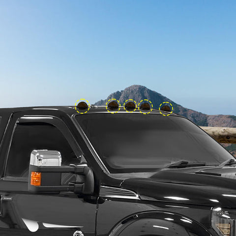 For 2008-2016 Ford F250/F350/F450/F550 Smoked Black Car Roof Light Lamp Cover Trim