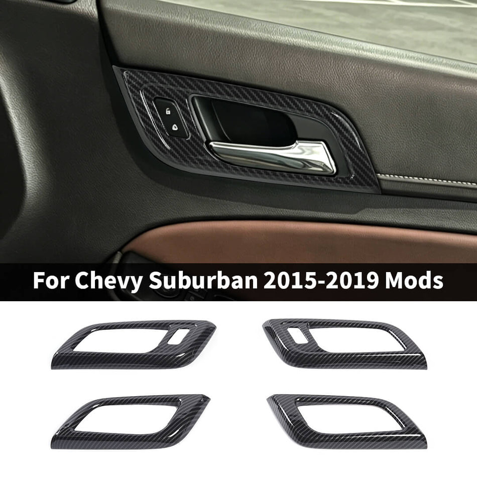 For 2015-2019 Chevy Suburban/Tahoe/GMC-YUKON Inner Car Door Handle Bowl Cover Trim (4 pcs)
