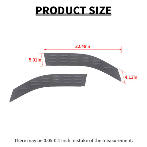 For 2018+ Dodge RAM Front Rear Window Glass Louver Ventilation Panel Air Vent Plate