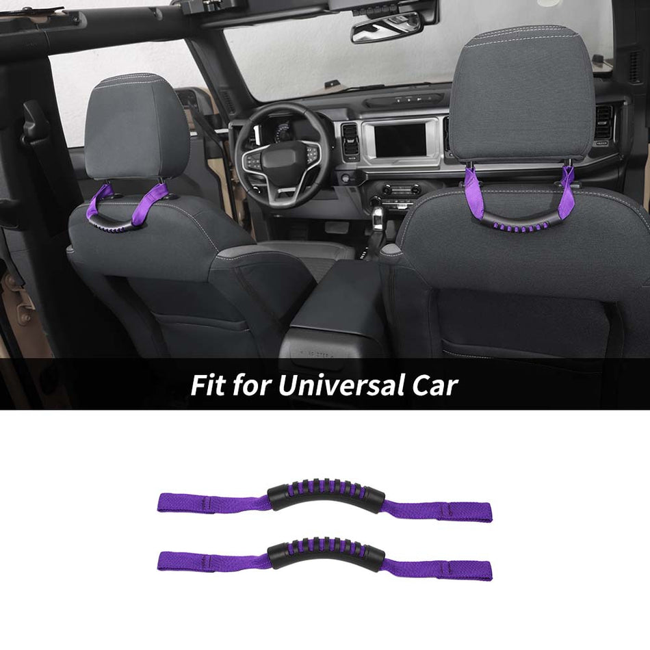 For Universal Car Rear Seat Back Headrest Grab Handle Set